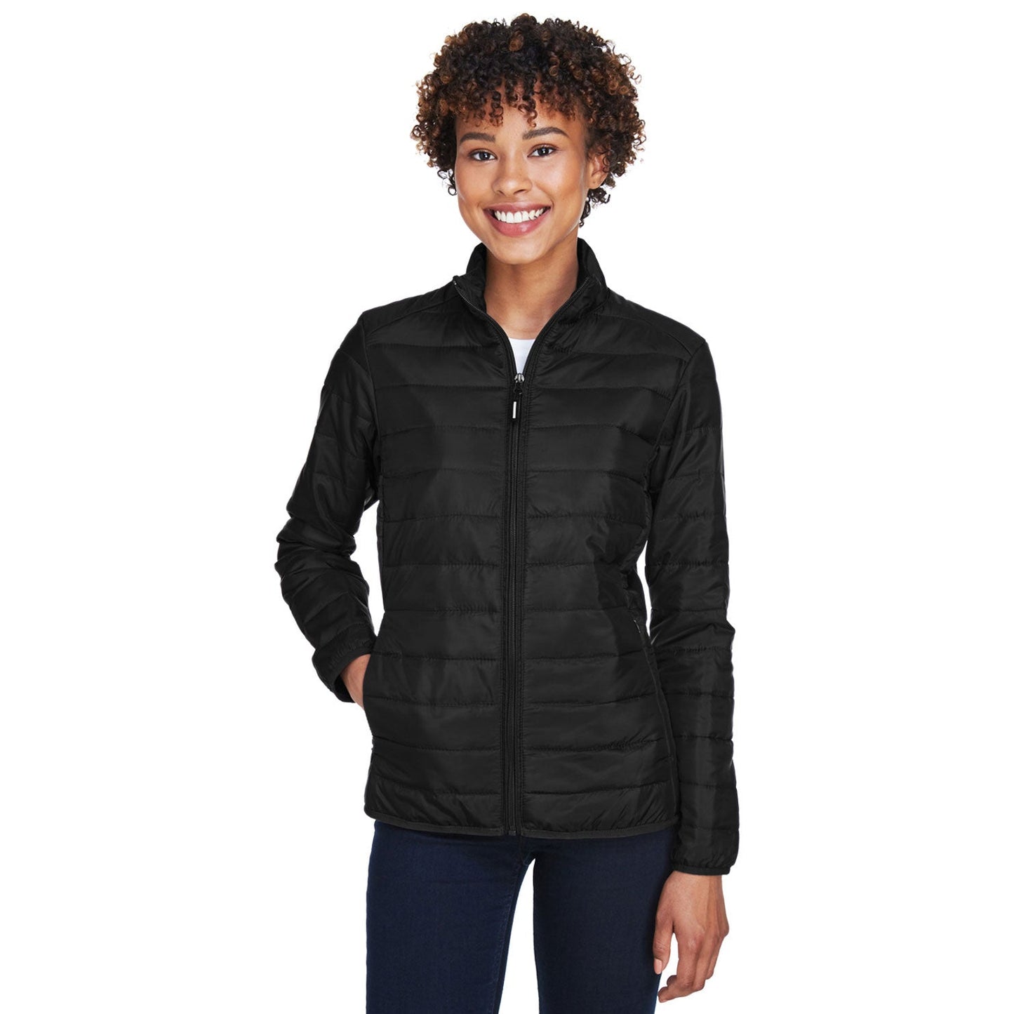 Black Packable Jacket - Core 365 - Lightweight Design
