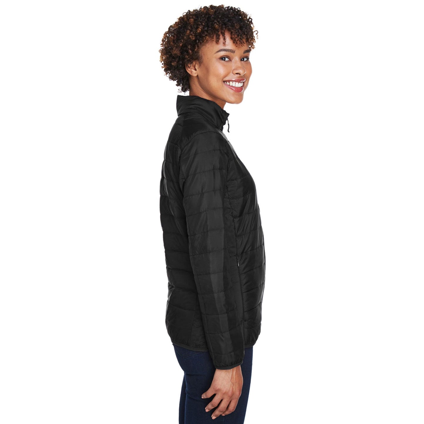 Black Packable Jacket - Core 365 - Lightweight Design