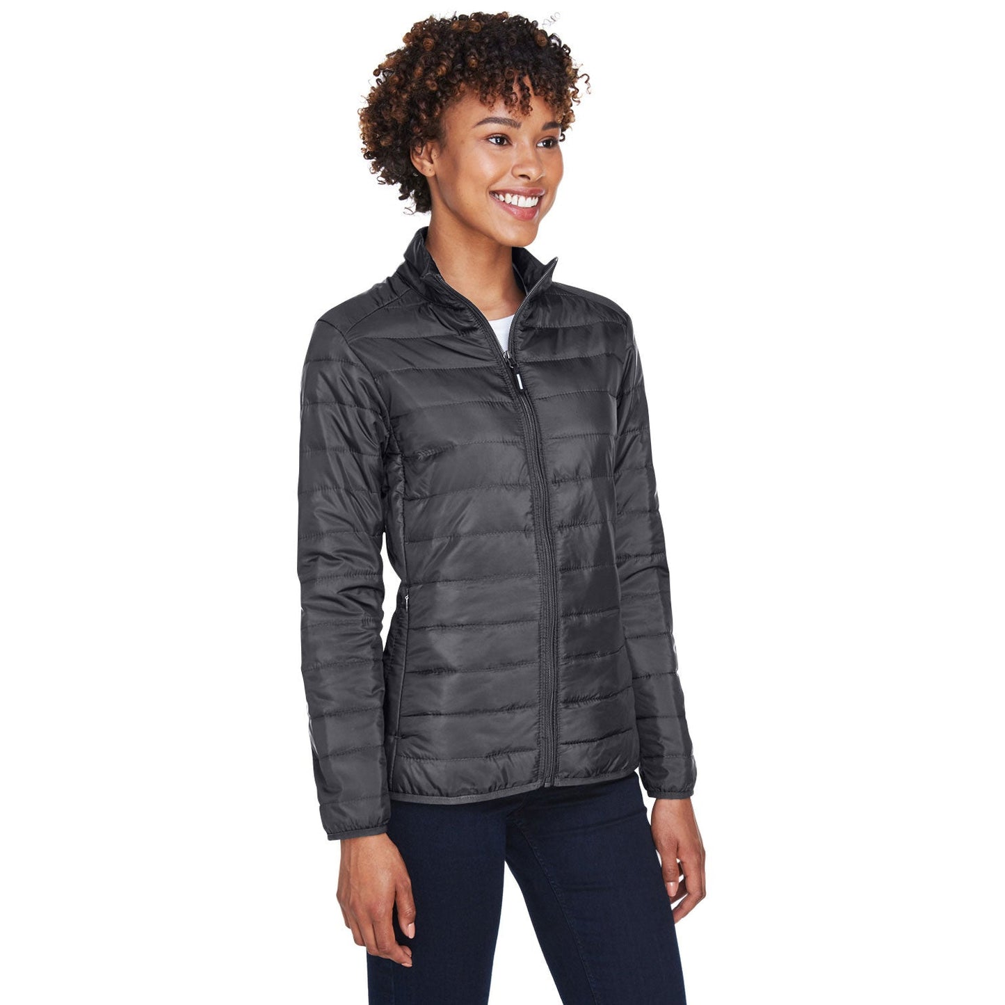 Black Packable Jacket - Core 365 - Lightweight Design