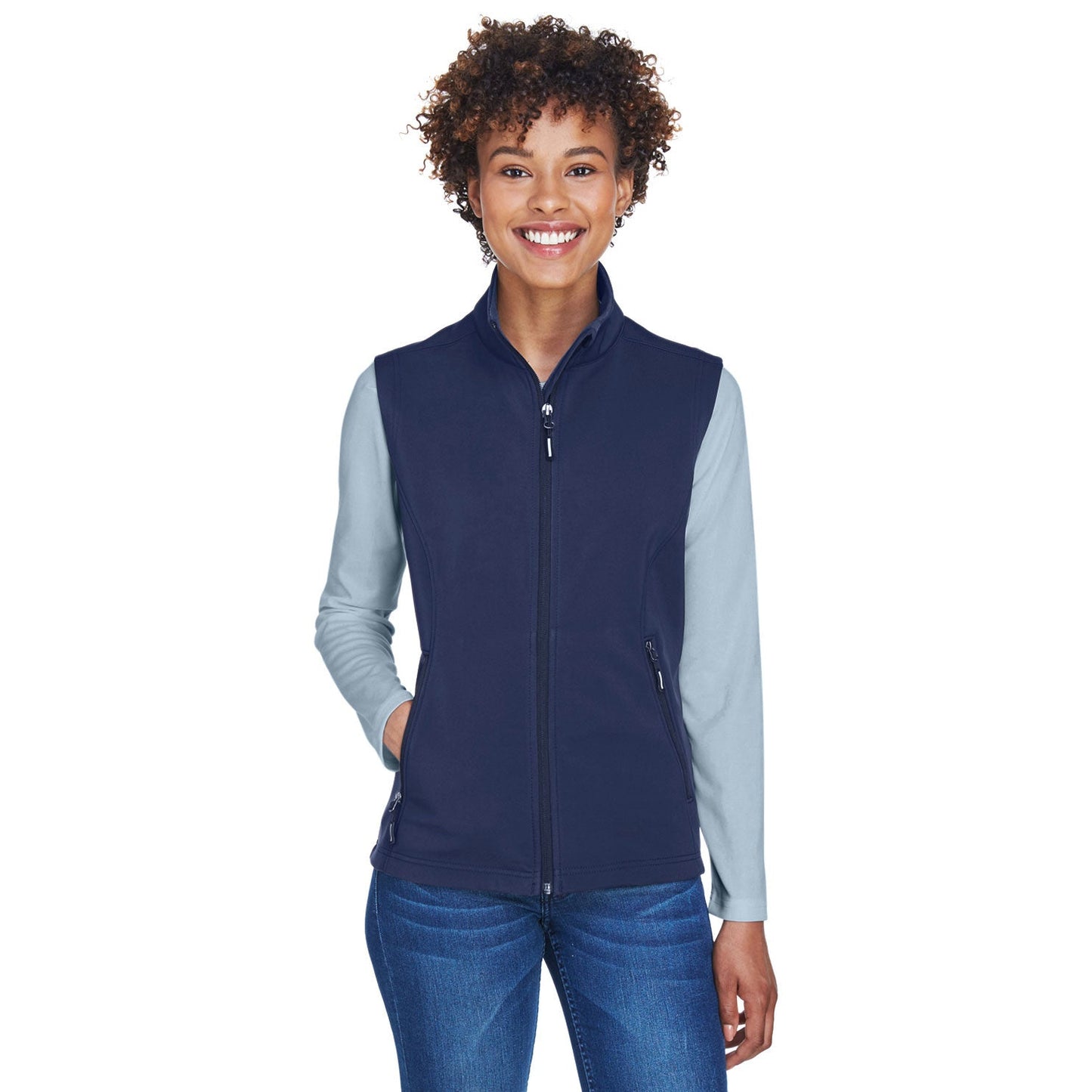 Black Vests - Core 365 - Warm Fleece Shell - Stylish Comfort
