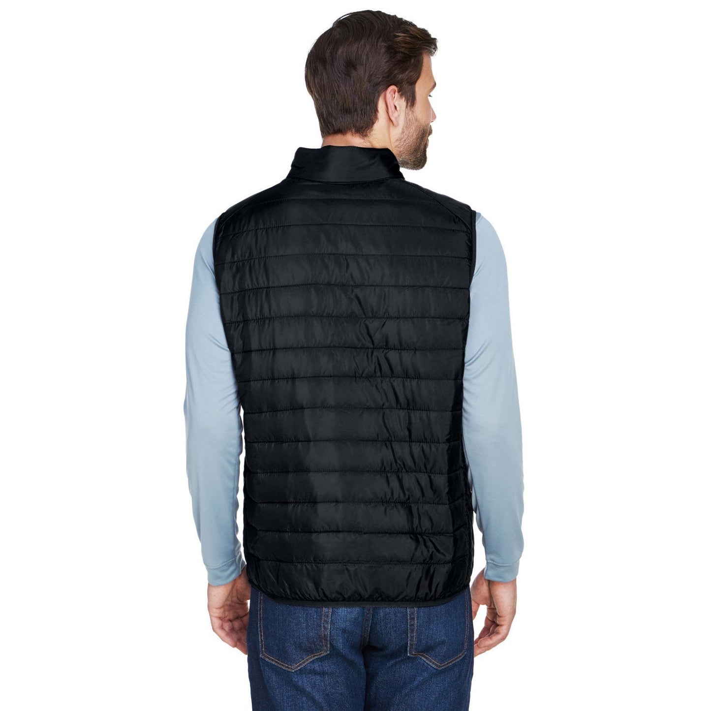 Black Puffer Vest - Core 365 - Packable Design