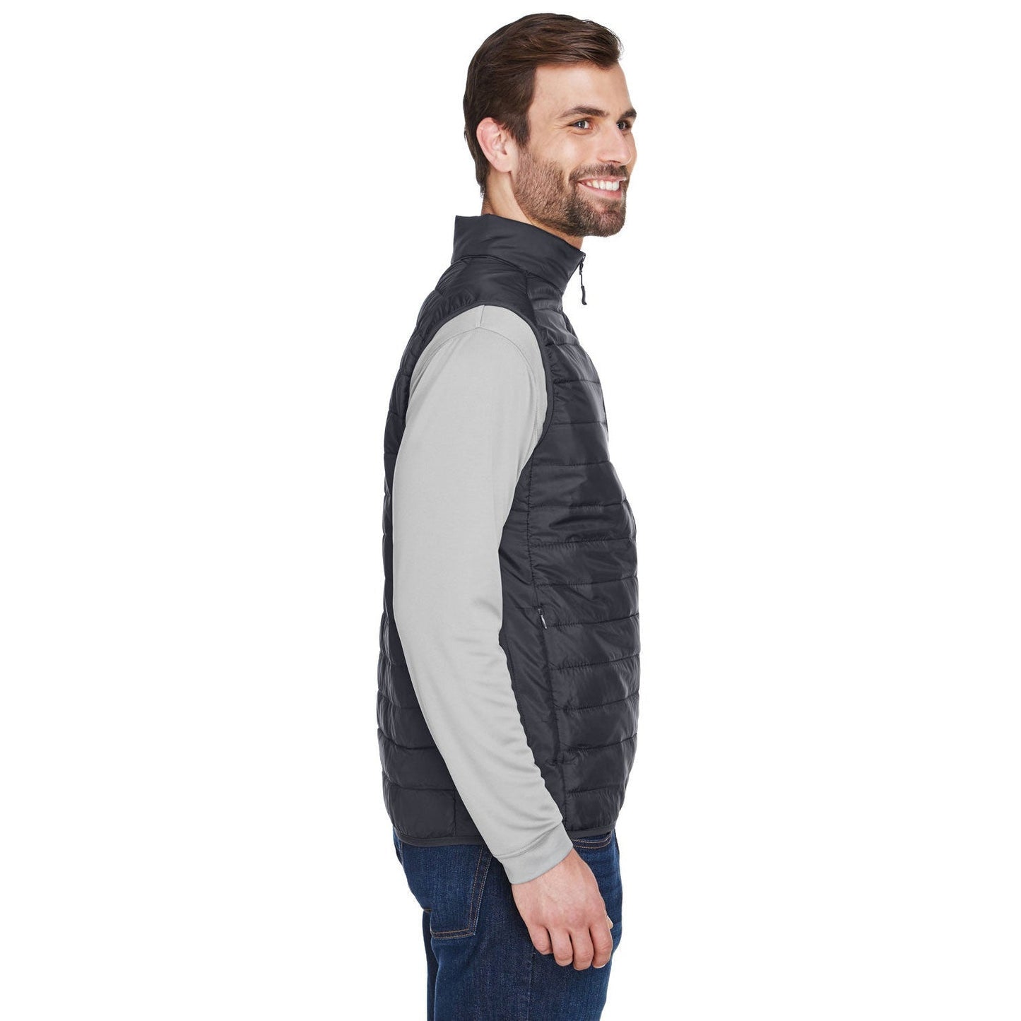 Black Puffer Vest - Core 365 - Packable Design