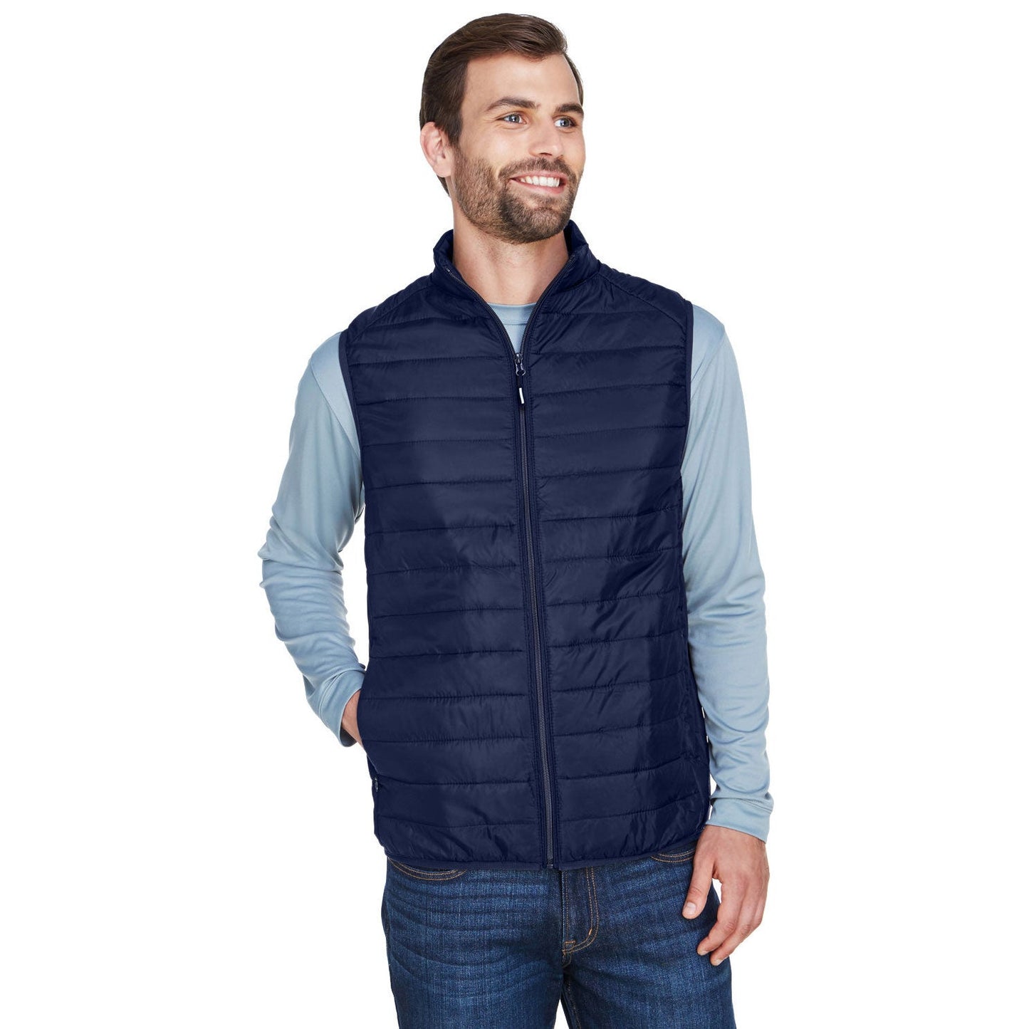 Black Puffer Vest - Core 365 - Packable Design