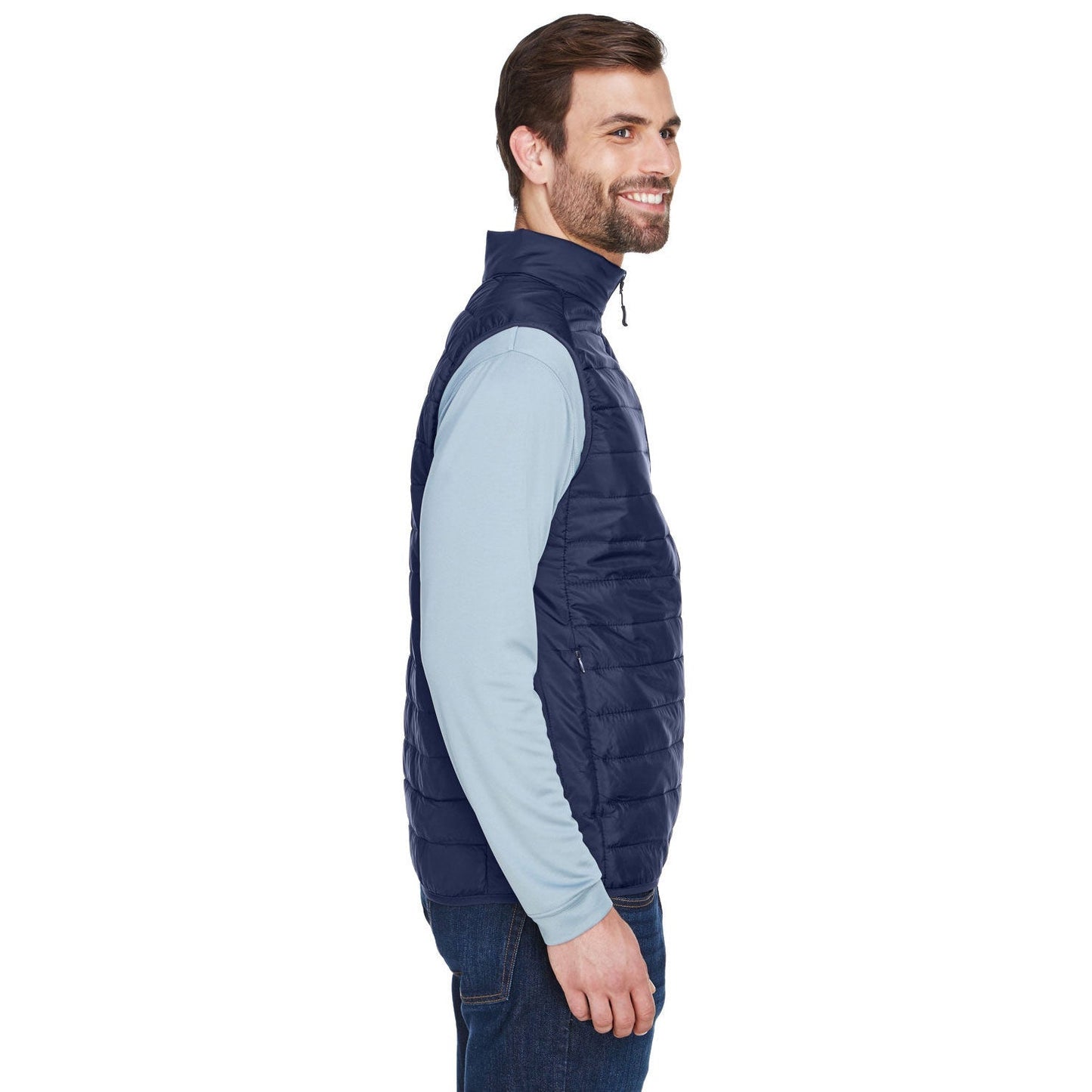 Black Puffer Vest - Core 365 - Packable Design