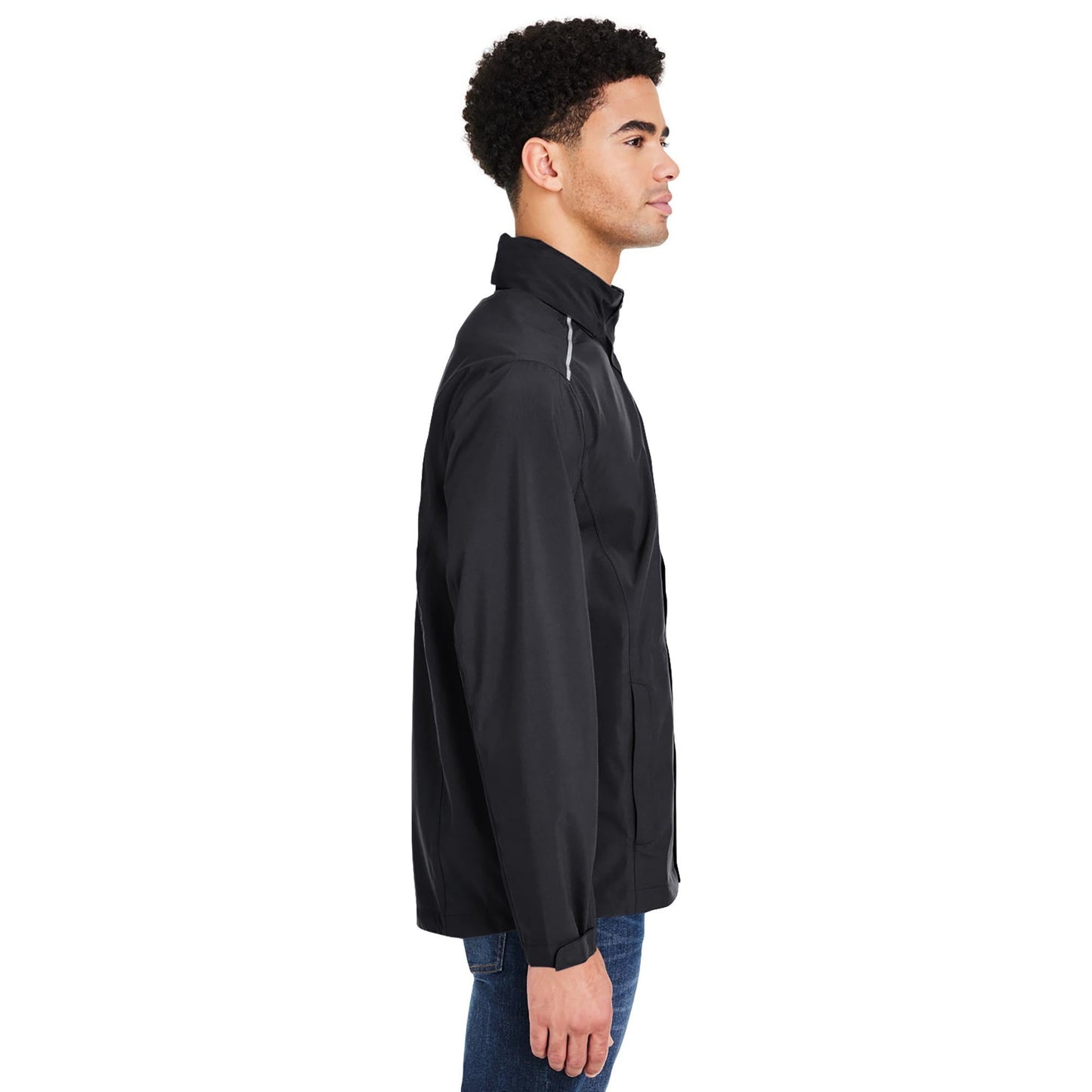 Black Packable Jacket - Core 365 - Waterproof Design