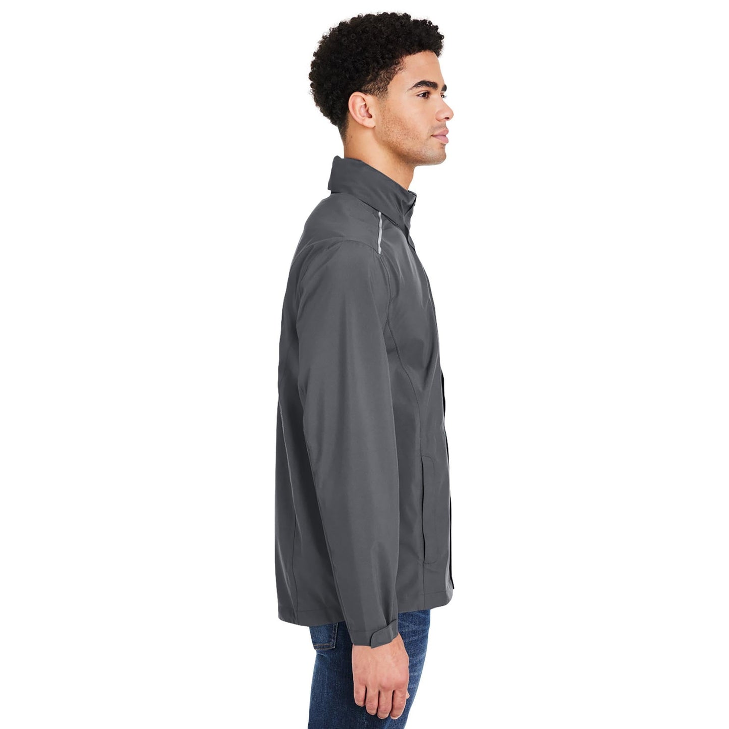 Black Packable Jacket - Core 365 - Waterproof Design