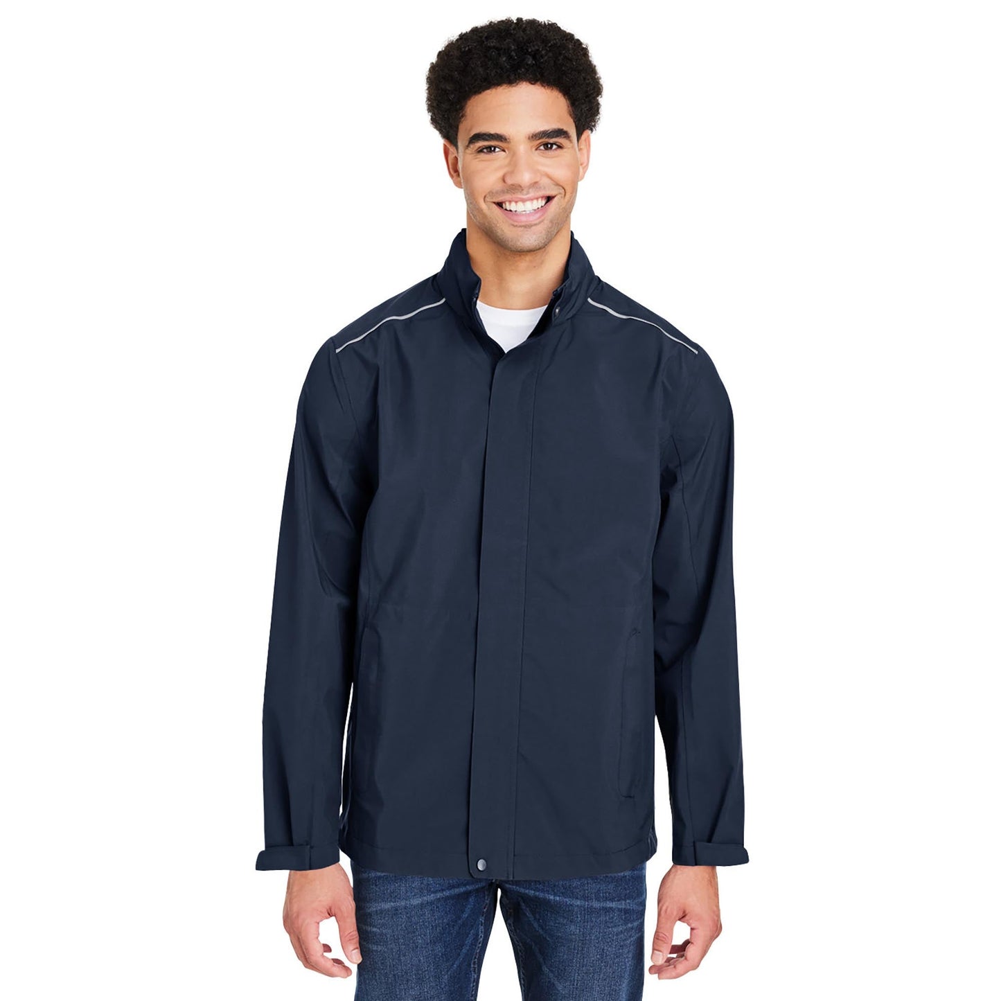 Black Packable Jacket - Core 365 - Waterproof Design