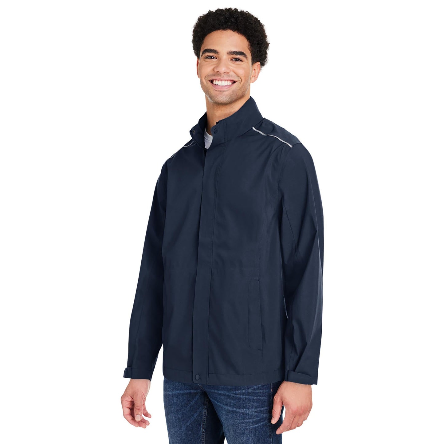 Black Packable Jacket - Core 365 - Waterproof Design