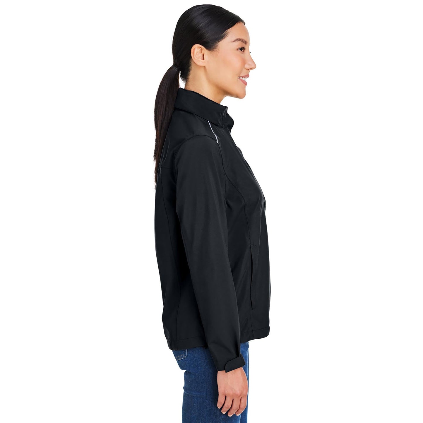 Black Packable Jacket - Core 365 - Waterproof Design