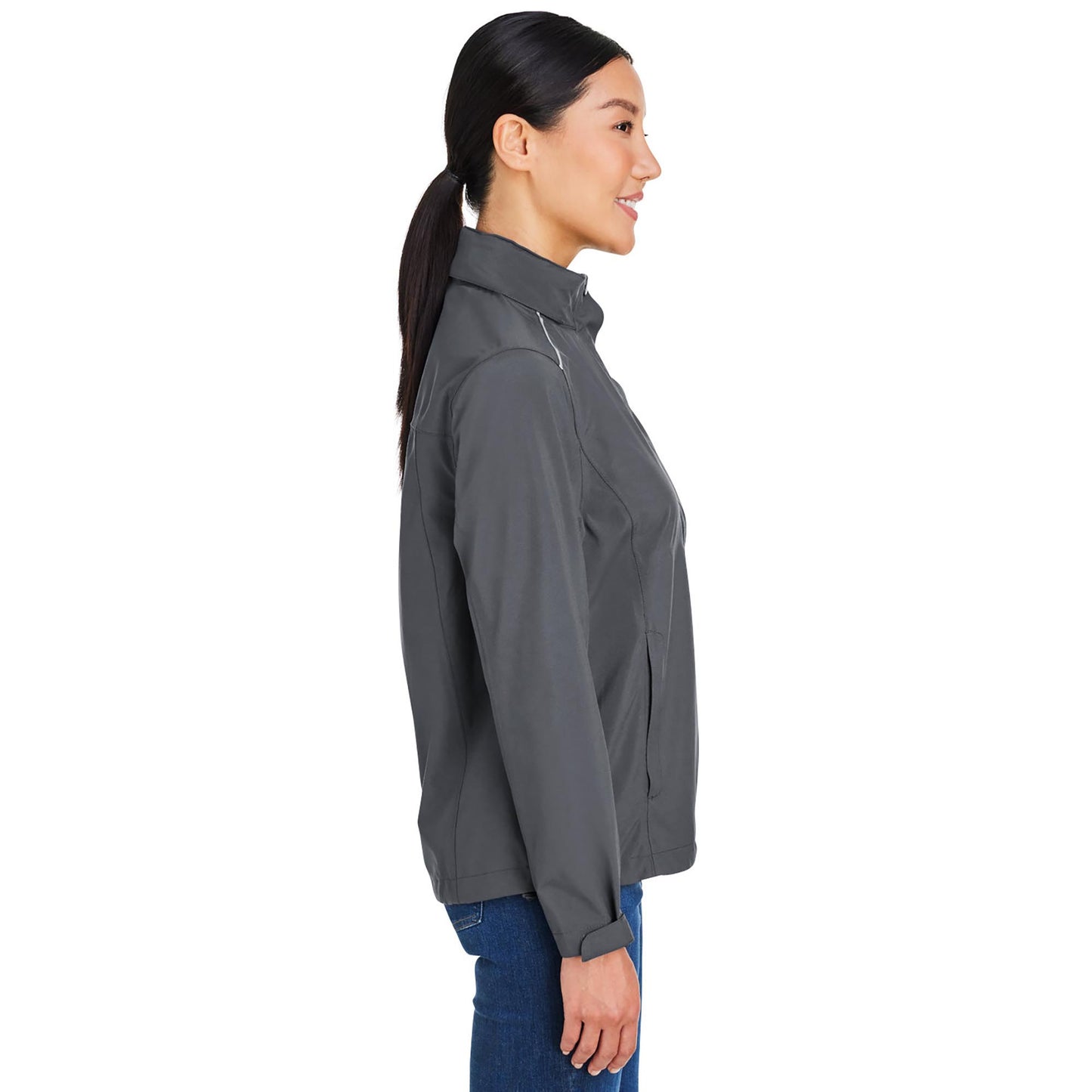Black Packable Jacket - Core 365 - Waterproof Design