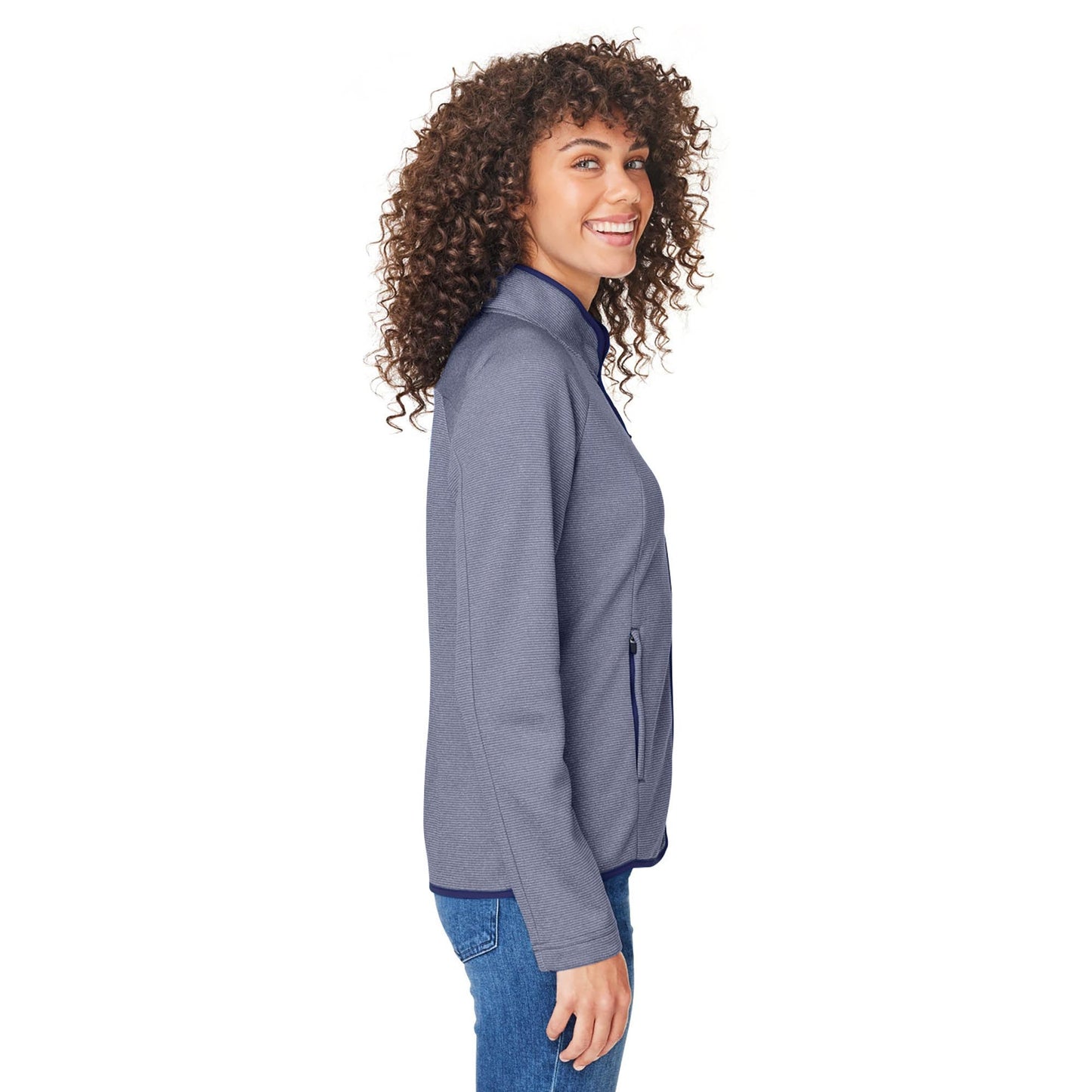 Black/White Jackets - Core 365 - Heathered Stripe Design