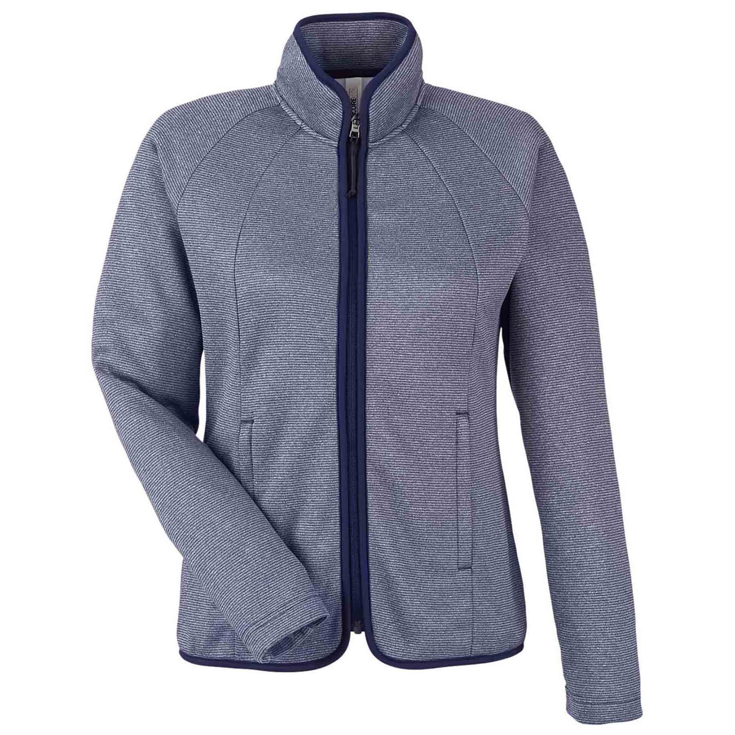 Black/White Jackets - Core 365 - Heathered Stripe Design