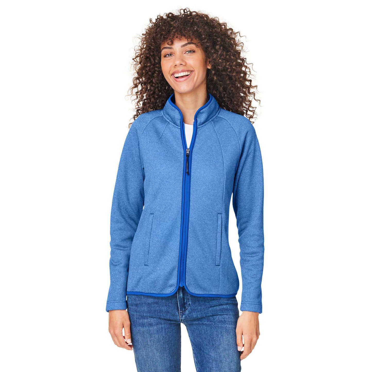 Black/White Jackets - Core 365 - Heathered Stripe Design