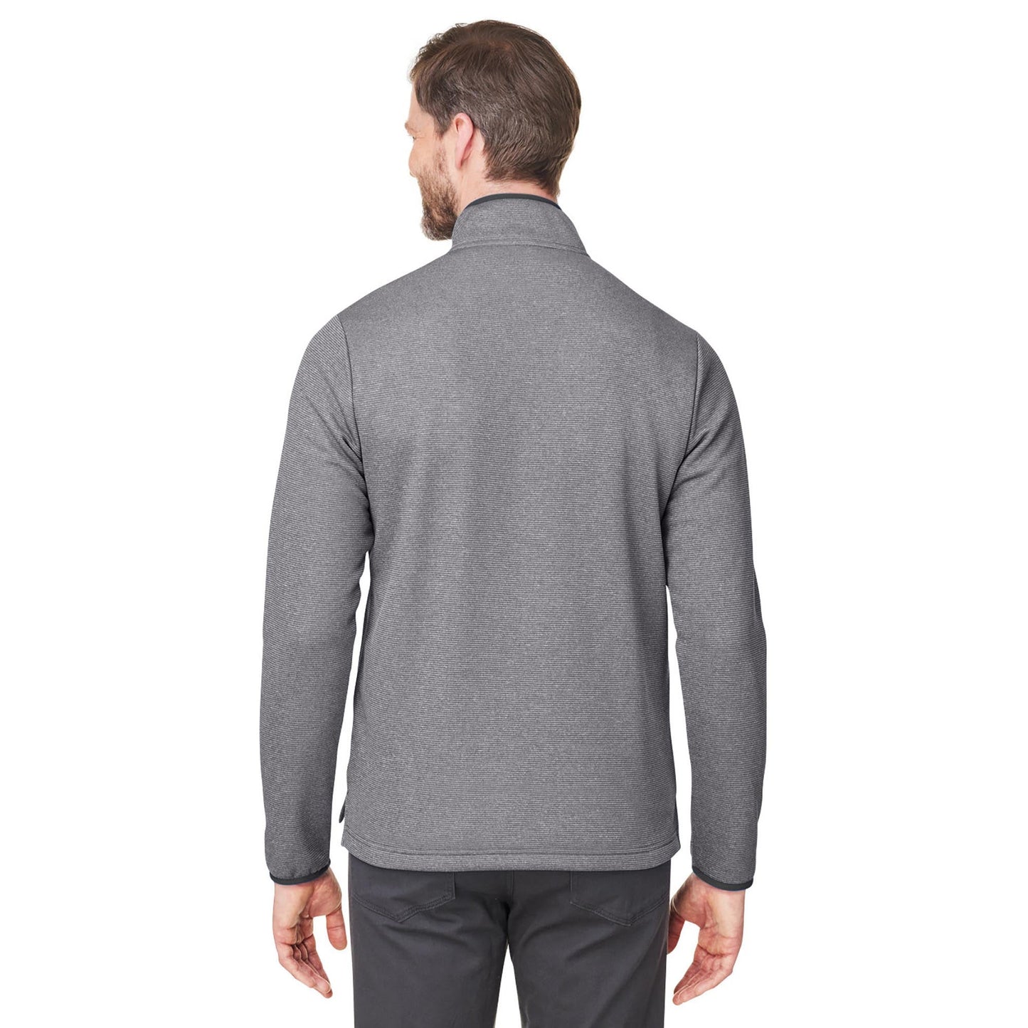 Black/White Jacket - Core 365 - Heathered Stripe Design