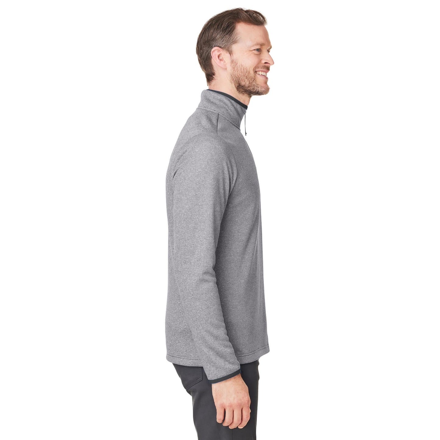 Black/White Jacket - Core 365 - Heathered Stripe Design