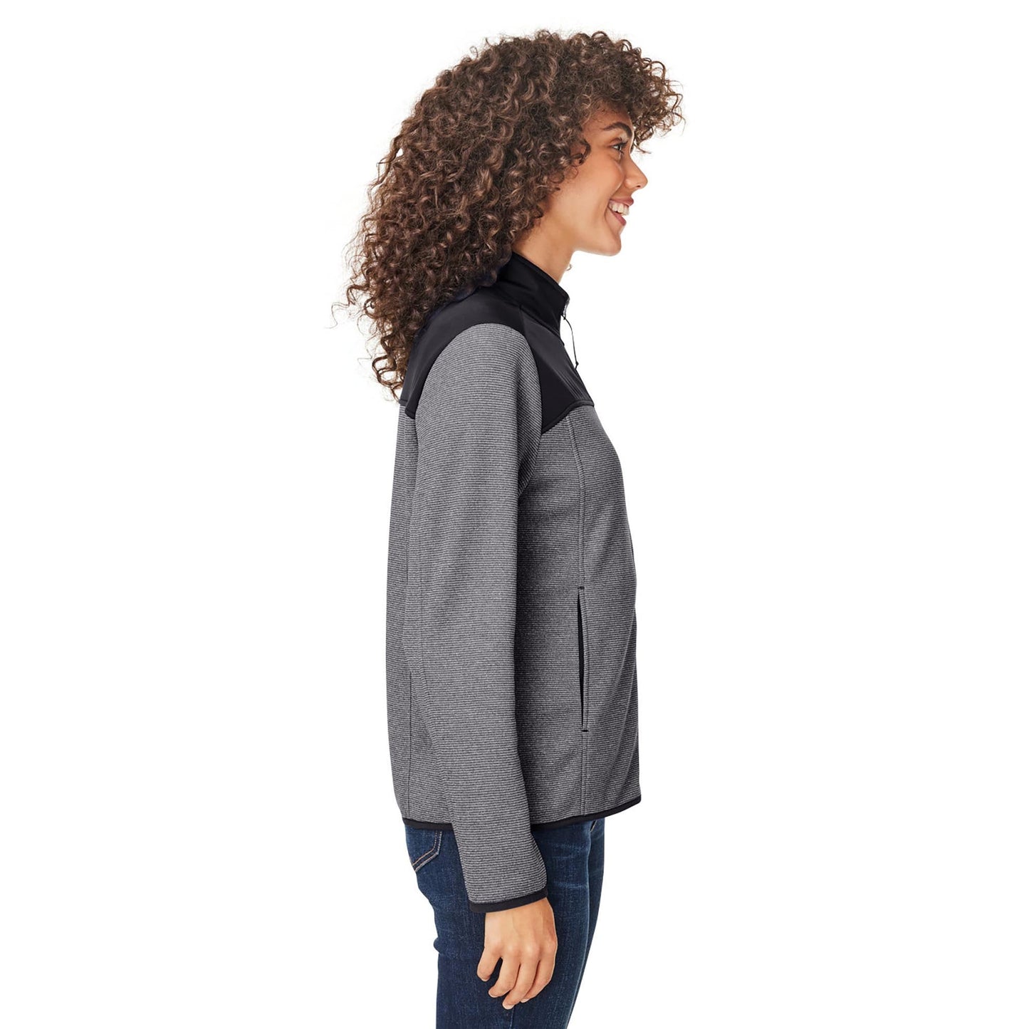 Black/White Jacket - Core 365 - Heathered Knit