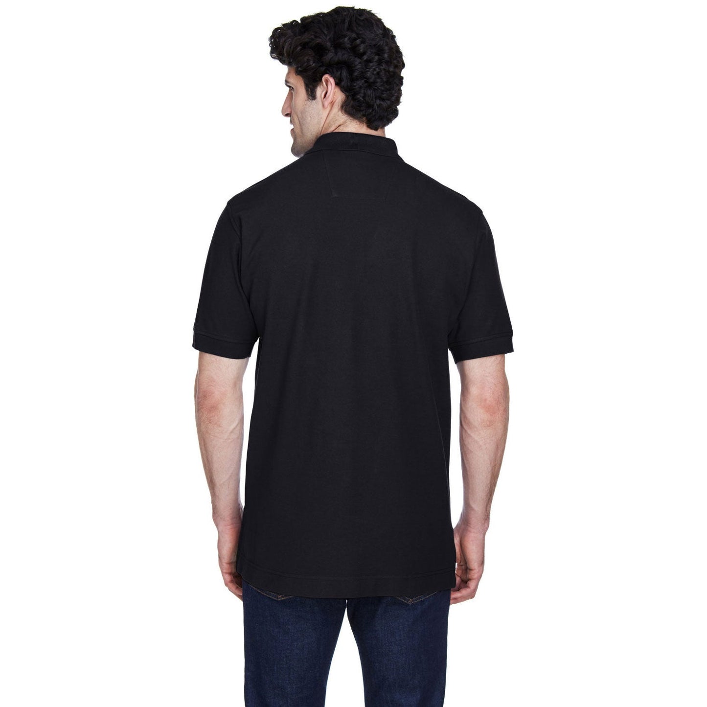 Black Polo Shirt - Devon & Jones - Pima Cotton Soft