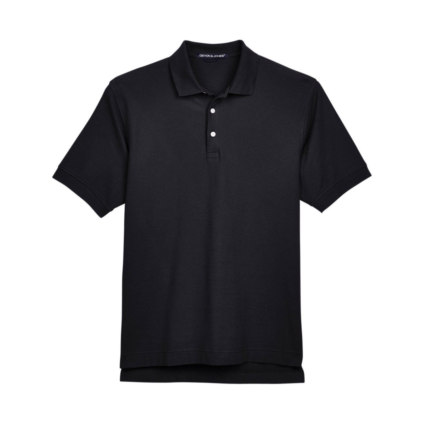 Black Polo Shirt - Devon & Jones - Pima Cotton Soft