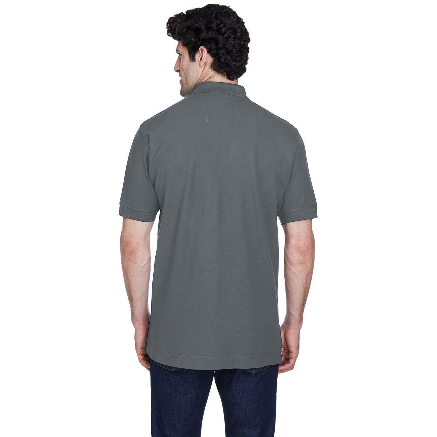 Black Polo Shirt - Devon & Jones - Pima Cotton Soft