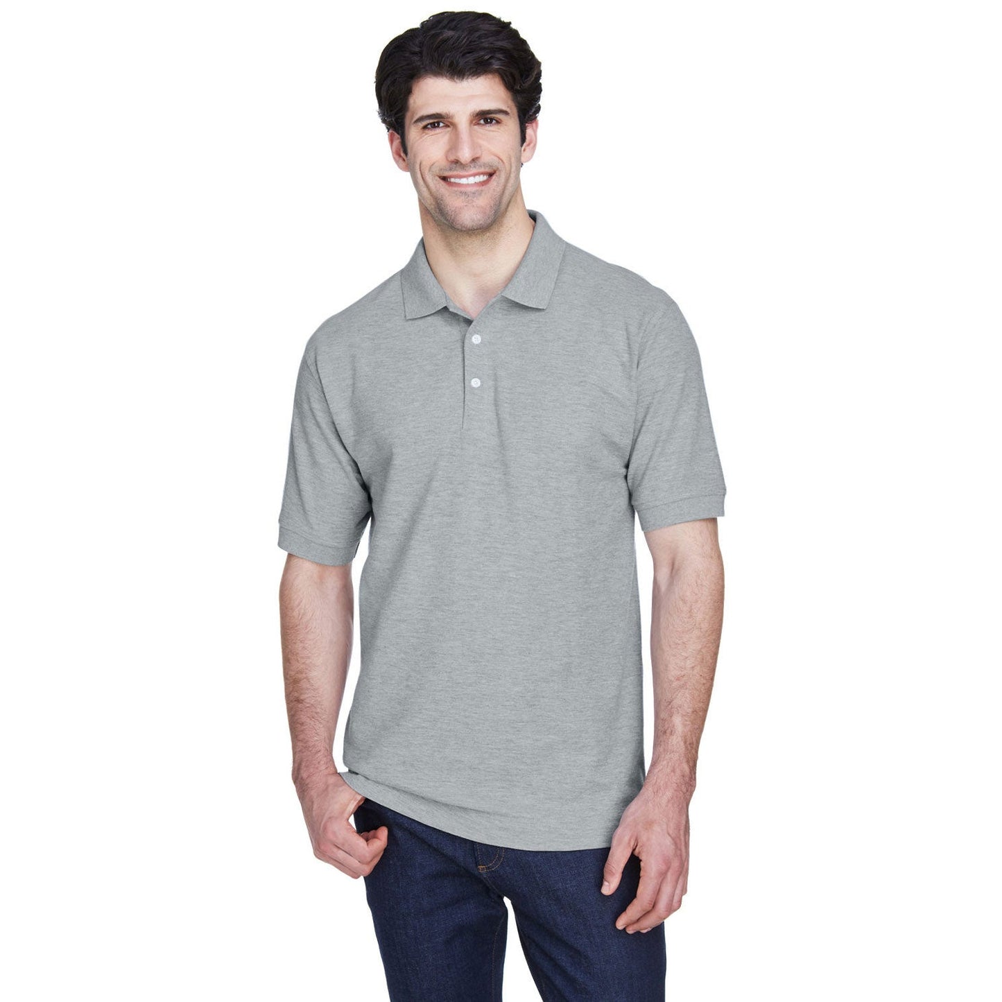 Black Polo Shirt - Devon & Jones - Pima Cotton Soft