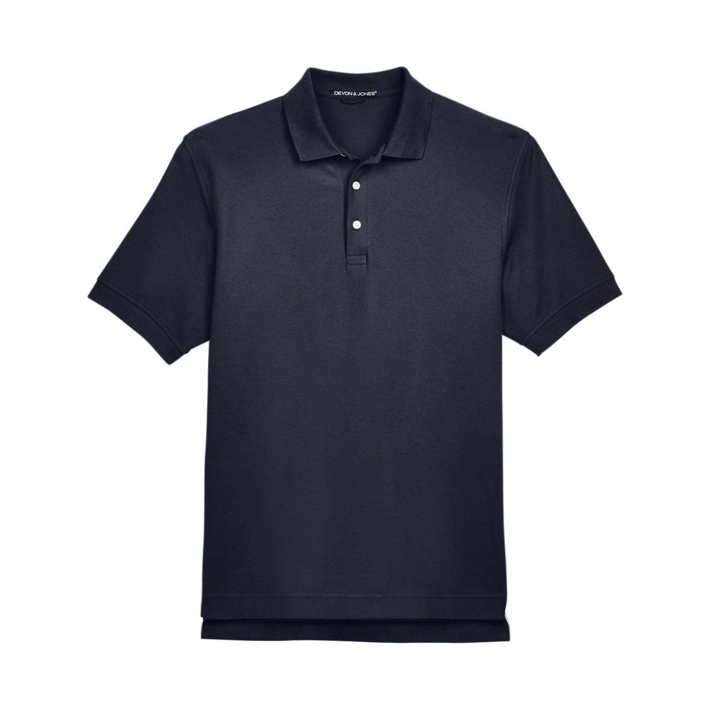 Black Polo Shirt - Devon & Jones - Pima Cotton Soft