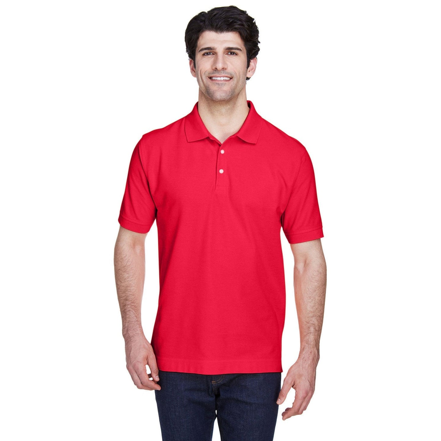 Black Polo Shirt - Devon & Jones - Pima Cotton Soft