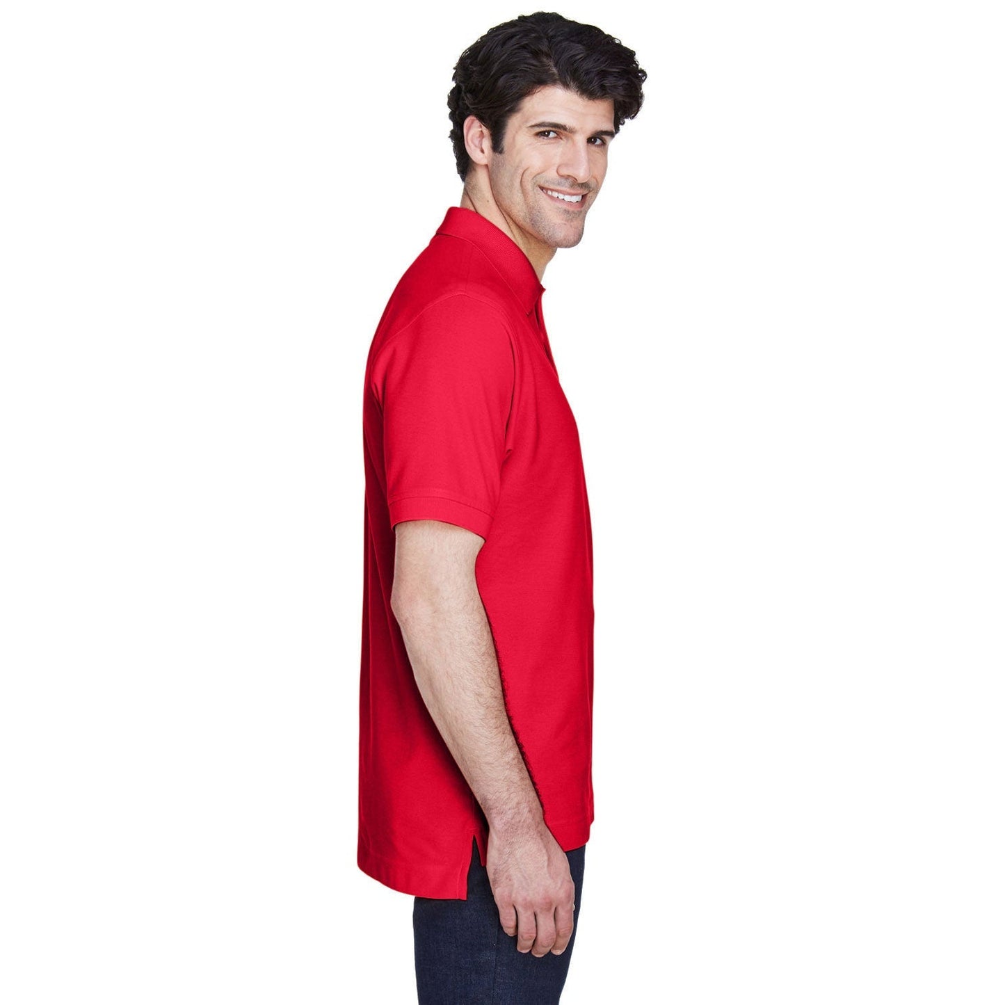 Black Polo Shirt - Devon & Jones - Pima Cotton Soft
