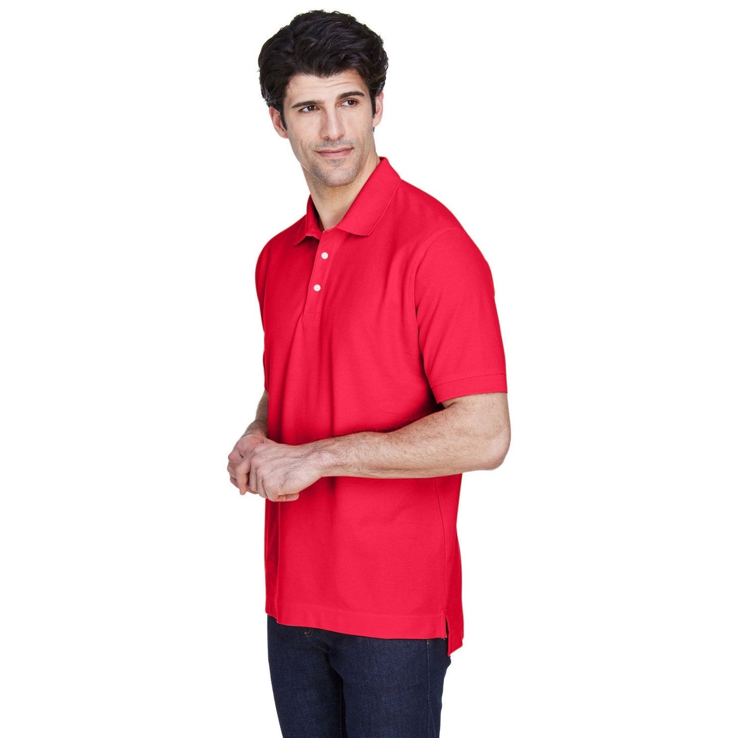 Black Polo Shirt - Devon & Jones - Pima Cotton Soft
