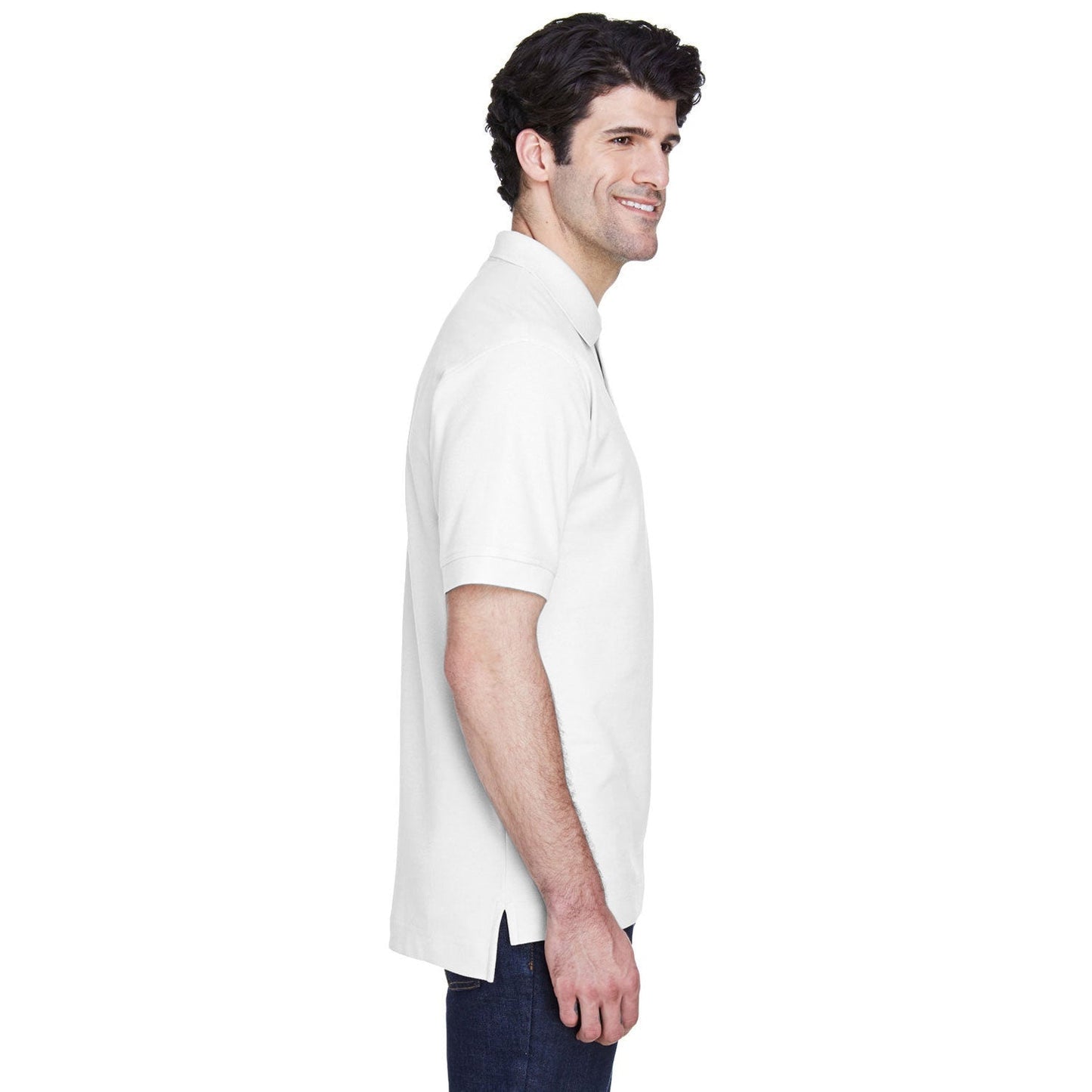 Black Polo Shirt - Devon & Jones - Pima Cotton Soft