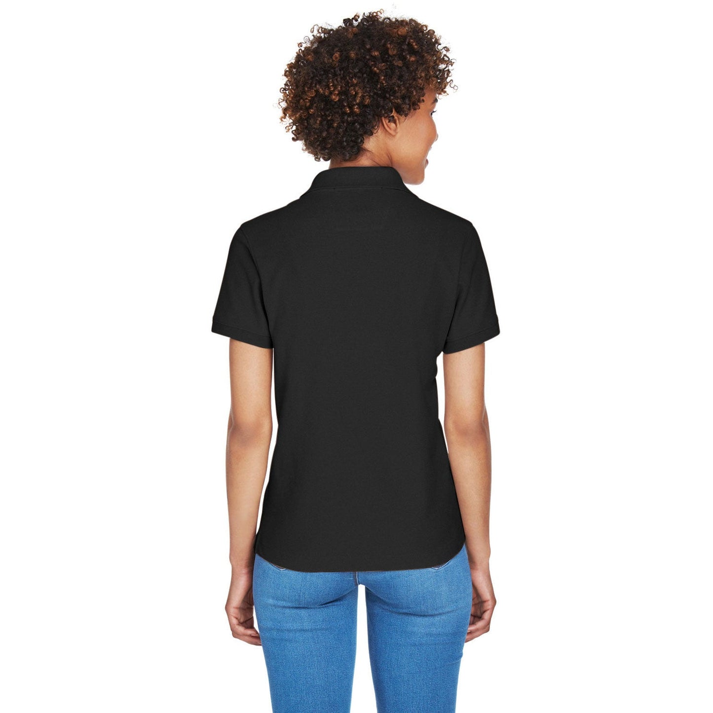Black Polo Shirt - Devon & Jones - Pima Cotton Soft