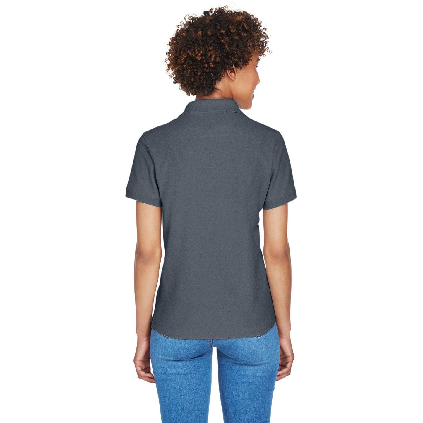 Black Polo Shirt - Devon & Jones - Pima Cotton Soft