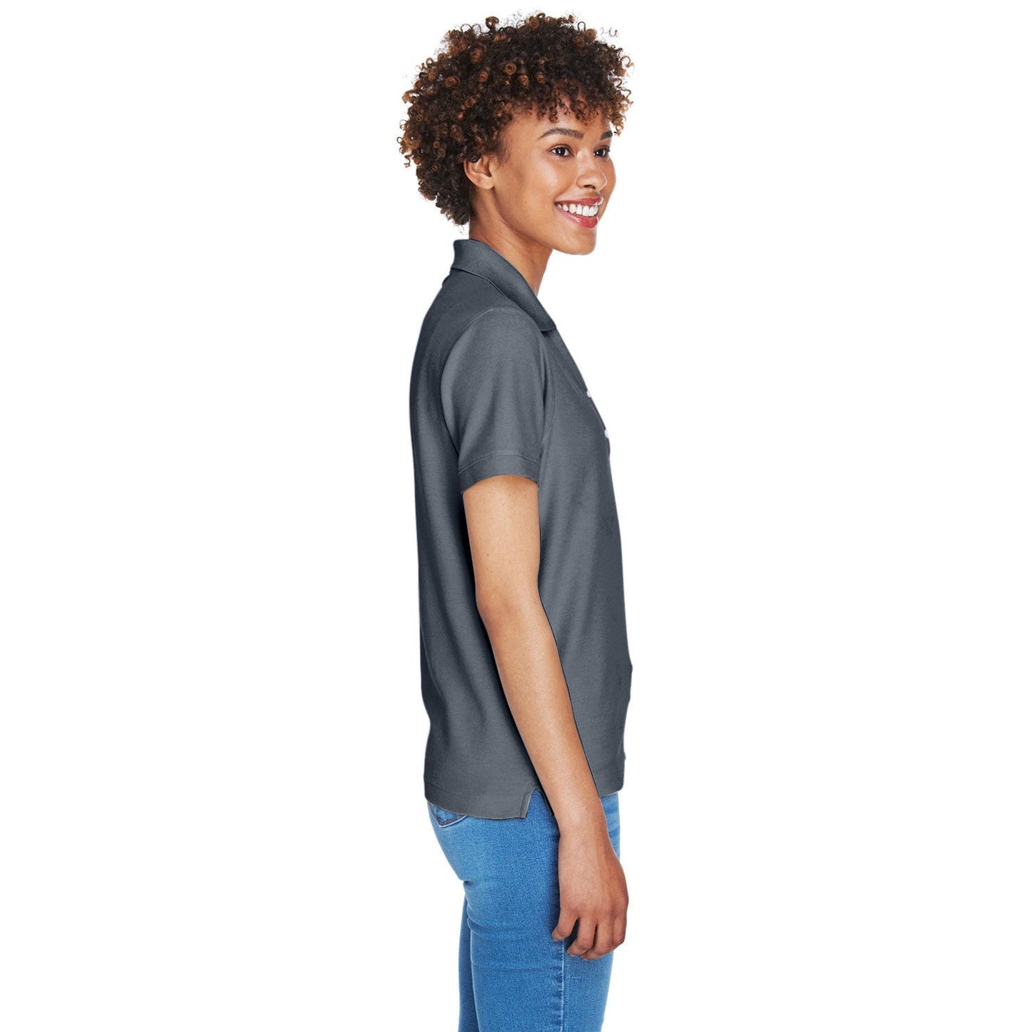 Black Polo Shirt - Devon & Jones - Pima Cotton Soft