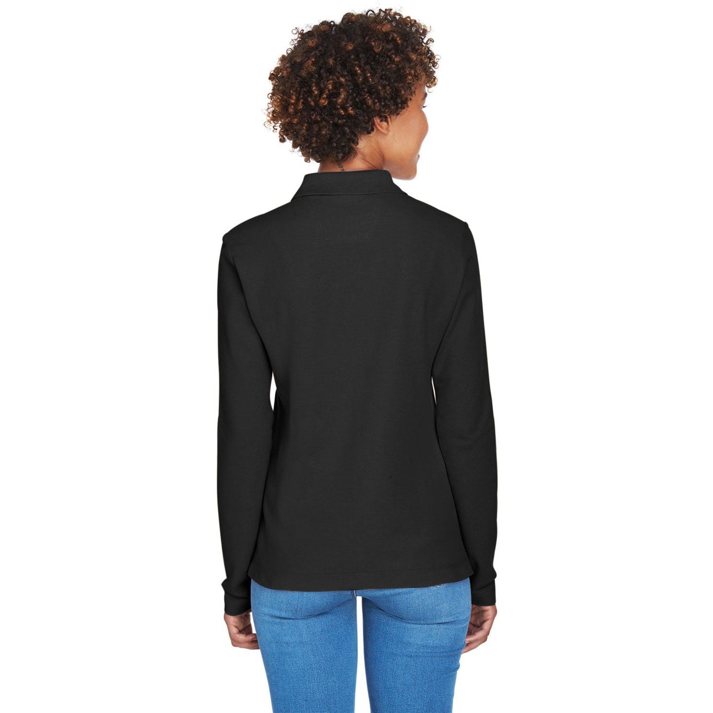 Black Polo Shirt - Devon & Jones - Pima Cotton Comfort