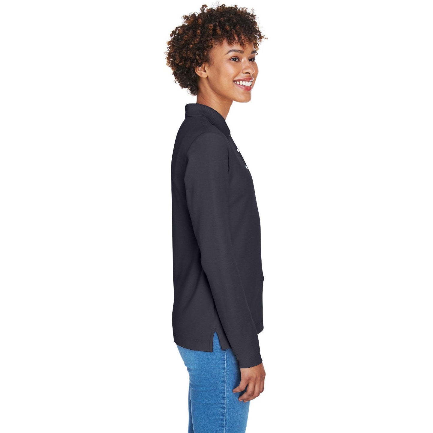 Black Polo Shirt - Devon & Jones - Pima Cotton Comfort