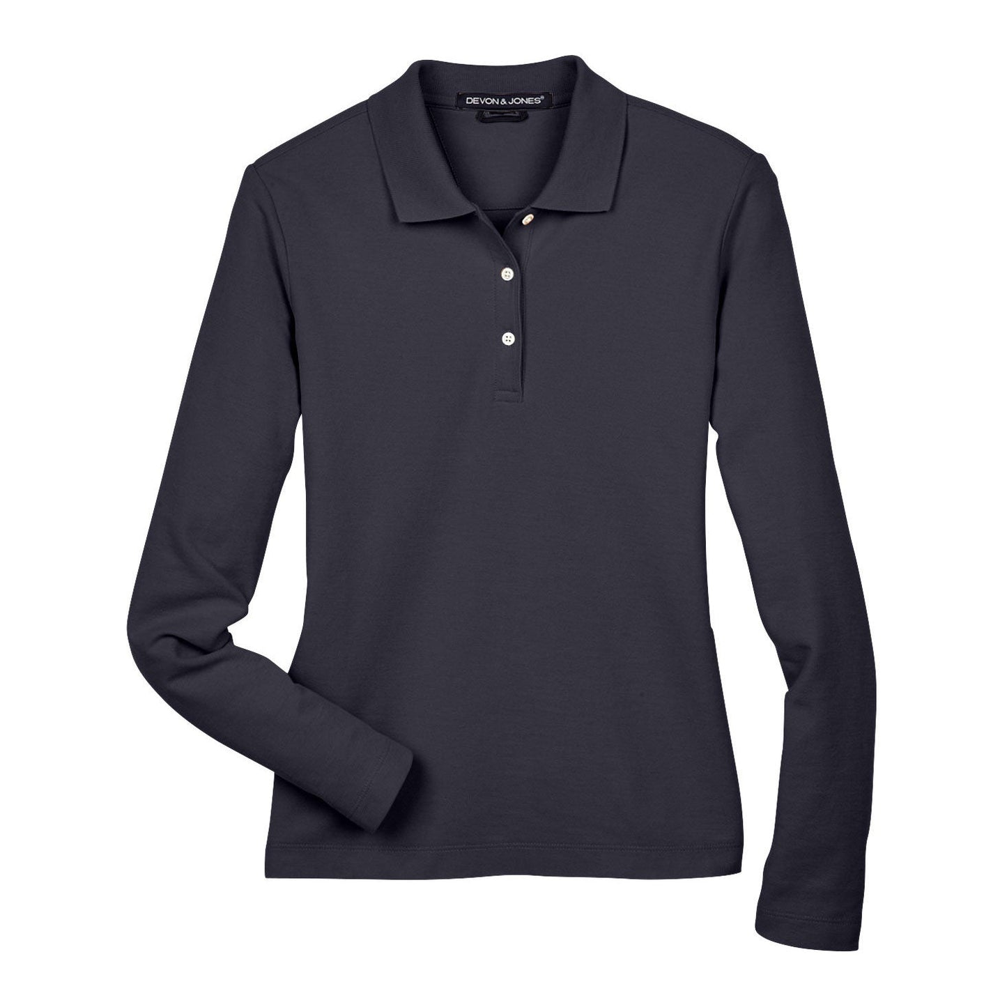 Black Polo Shirt - Devon & Jones - Pima Cotton Comfort