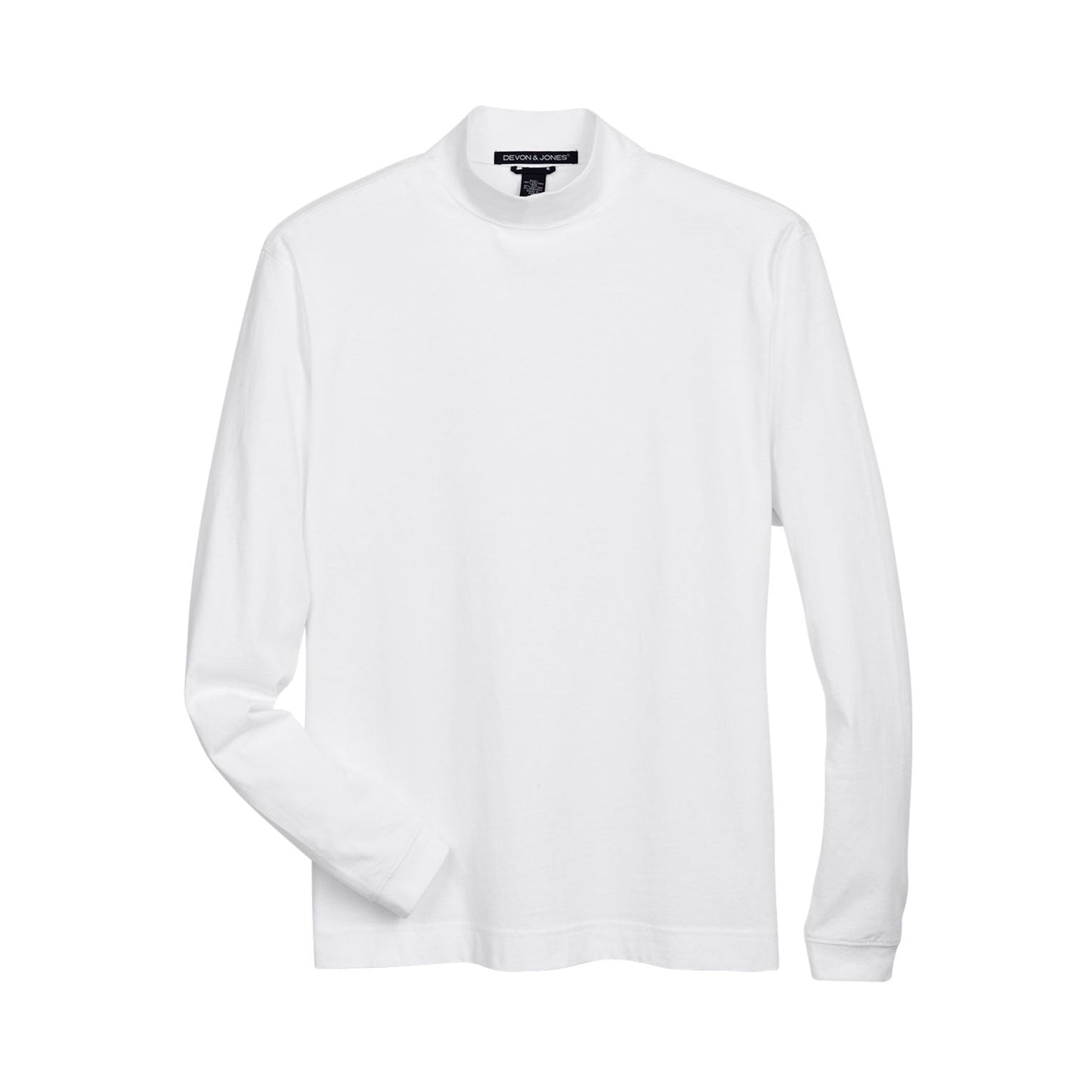 Black Sweatshirts - Soft Mock Turtleneck - Devon & Jones - Cotton Comfort