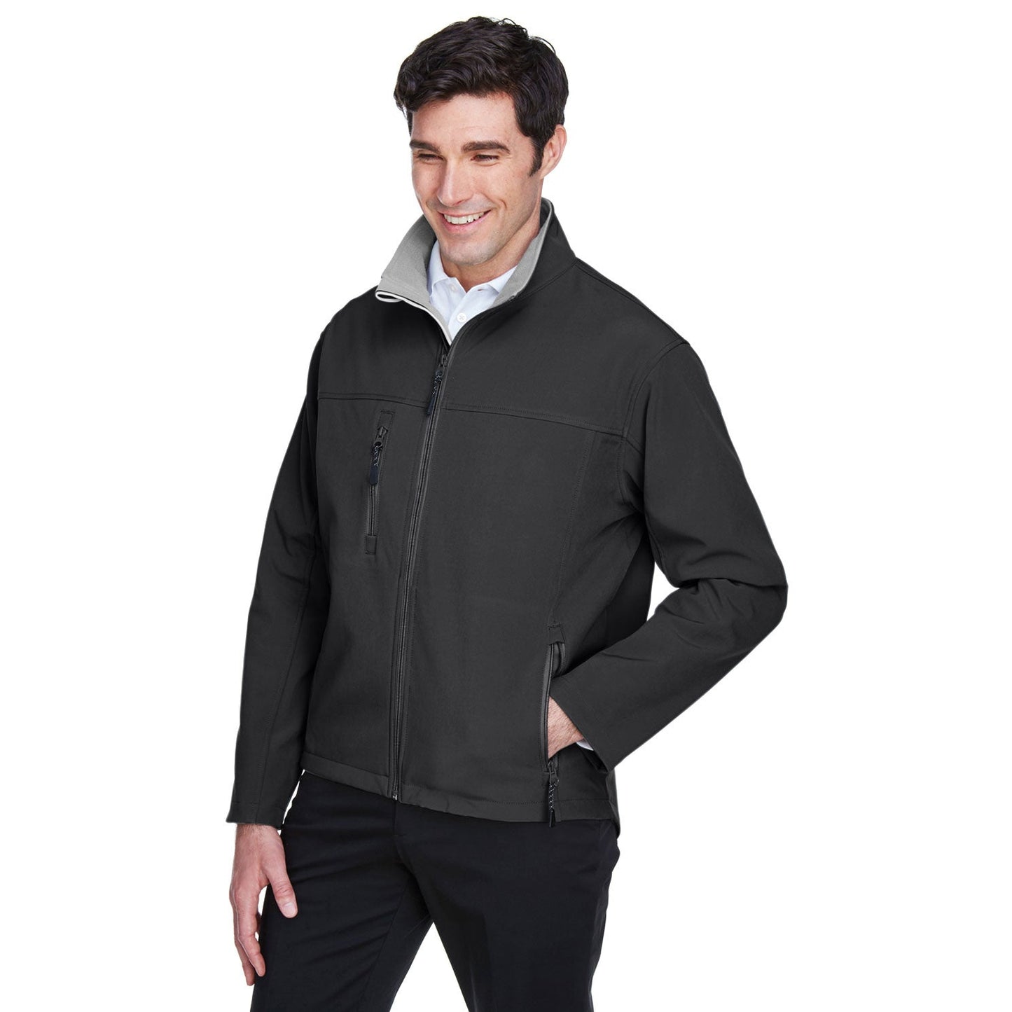 Black Soft Shell Jacket - Devon & Jones - Waterproof Design