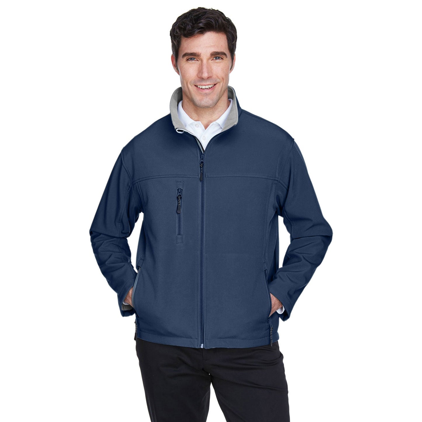 Black Soft Shell Jacket - Devon & Jones - Waterproof Design