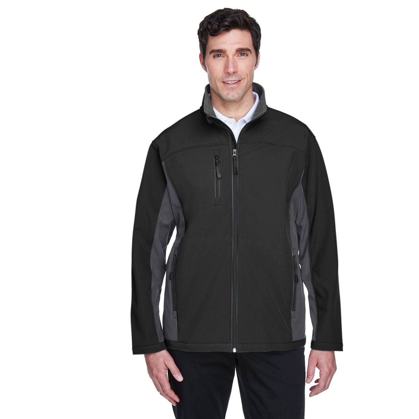 Black Soft Shell Jacket - Devon & Jones - Waterproof Design