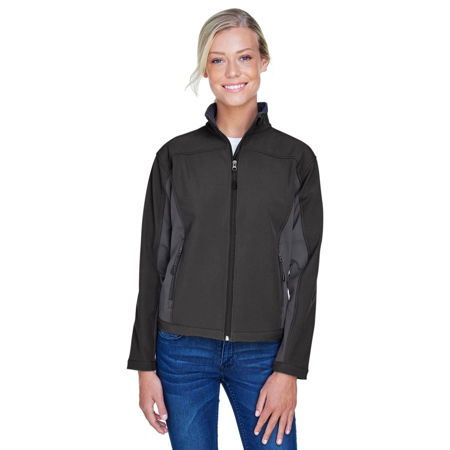 Black/Dark Charcoal Jacket - Devon & Jones - Soft Shell