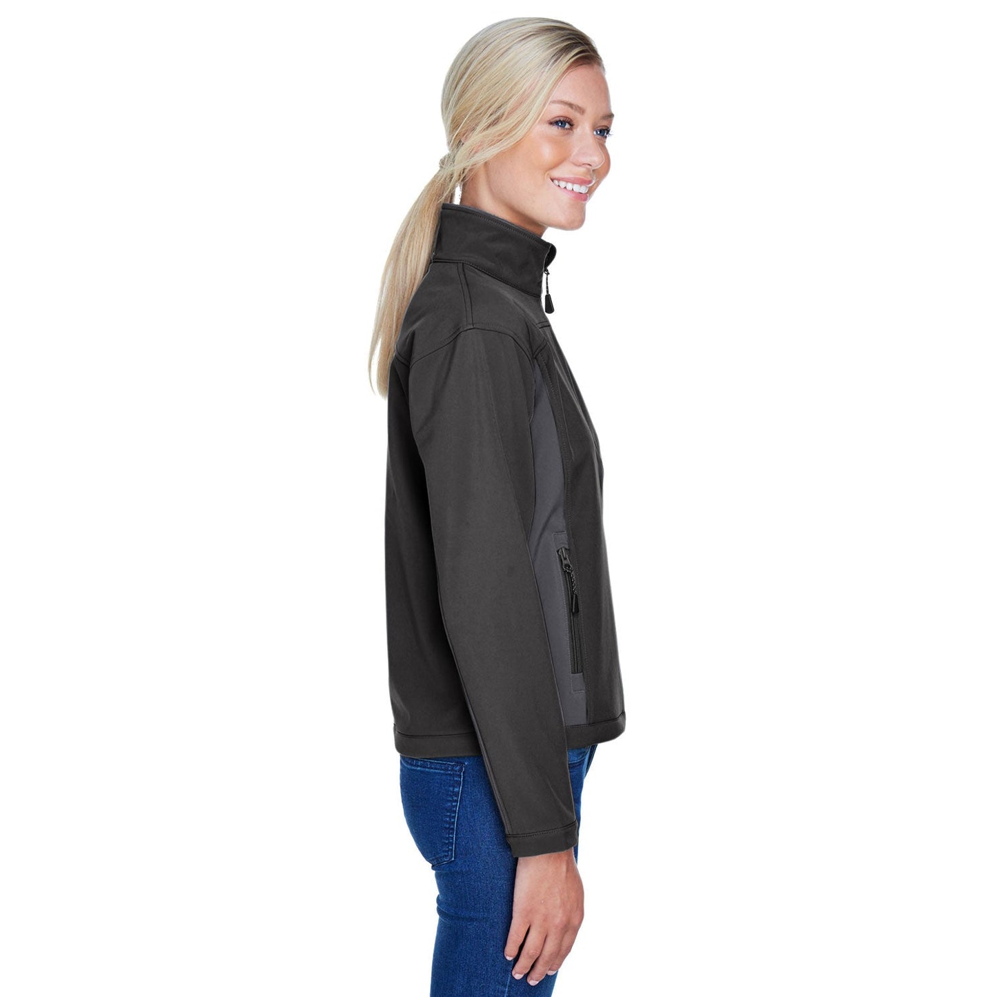 Black/Dark Charcoal Jacket - Devon & Jones - Soft Shell