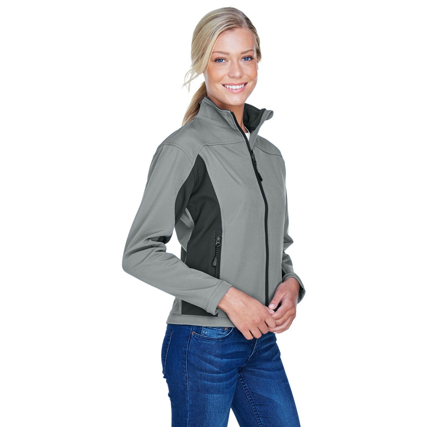 Black/Dark Charcoal Jacket - Devon & Jones - Soft Shell