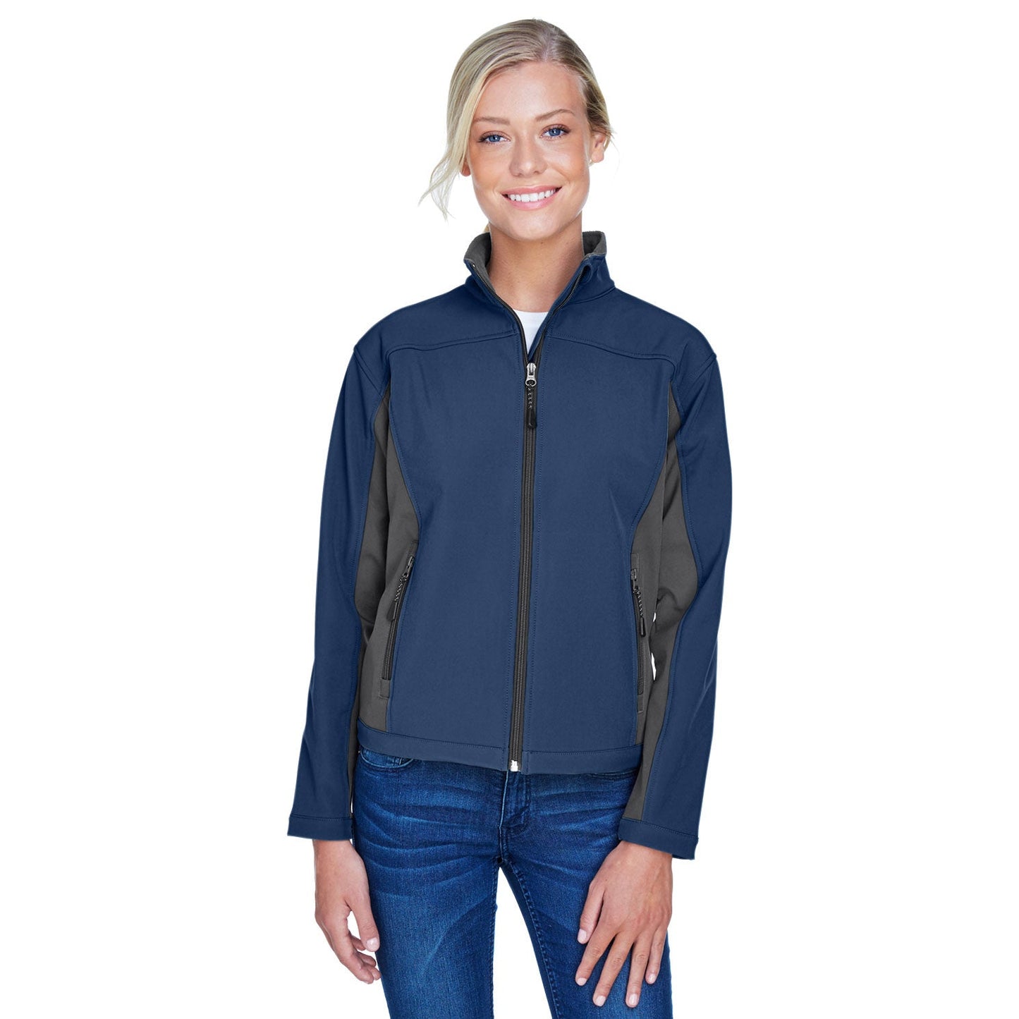Black/Dark Charcoal Jacket - Devon & Jones - Soft Shell