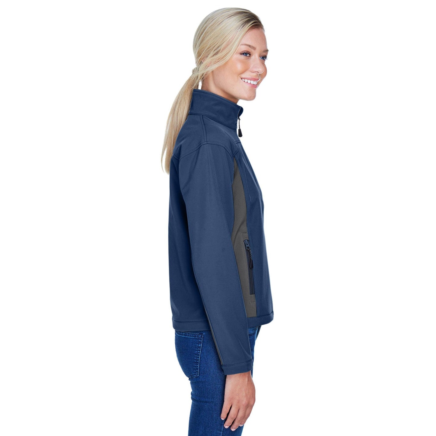 Black/Dark Charcoal Jacket - Devon & Jones - Soft Shell