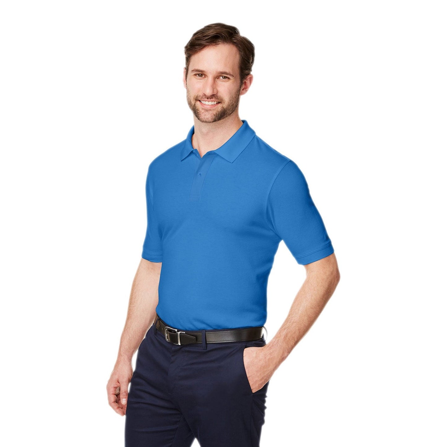 Black Polo Shirt - Devon & Jones - Performance Fabric