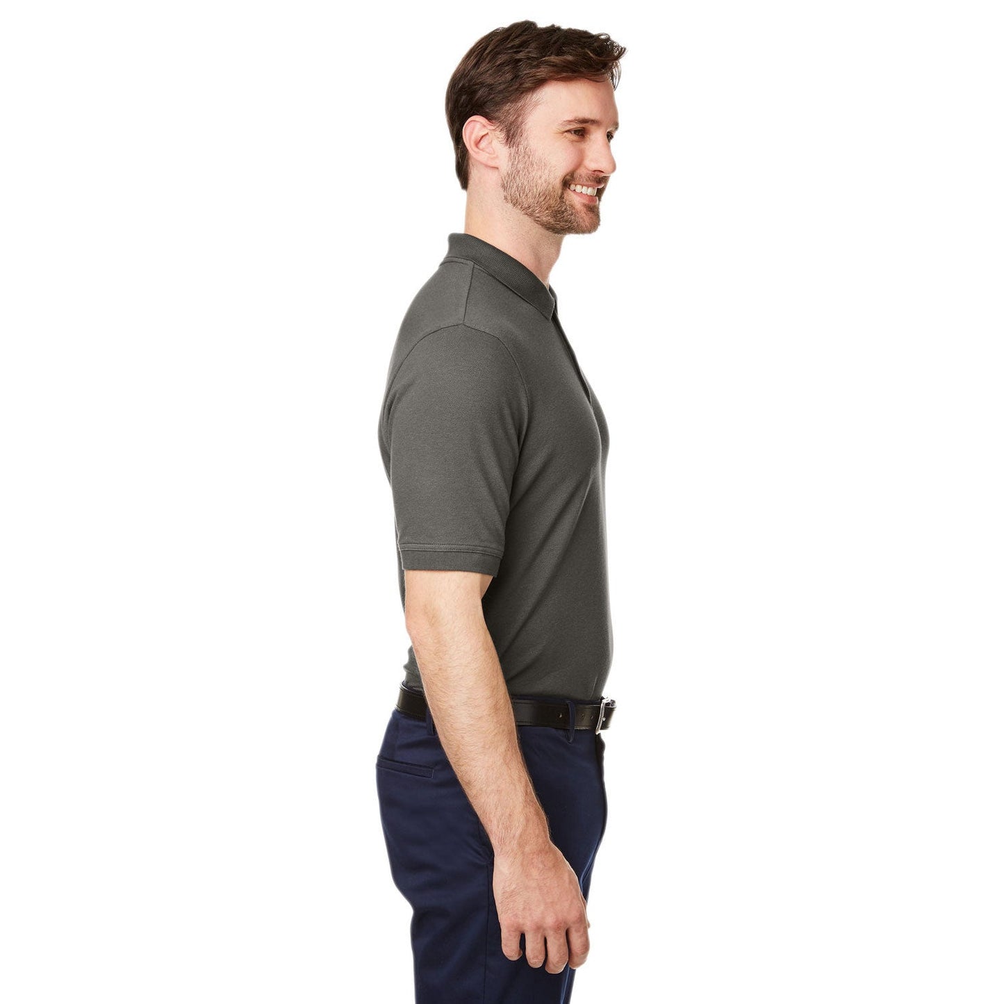 Black Polo Shirt - Devon & Jones - Performance Fabric