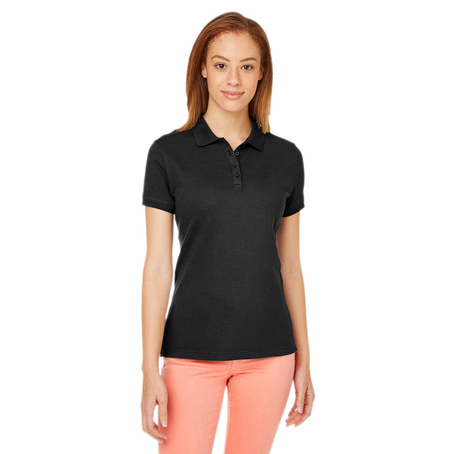 Black Polo Shirt - Devon & Jones - Moisture-Wicking