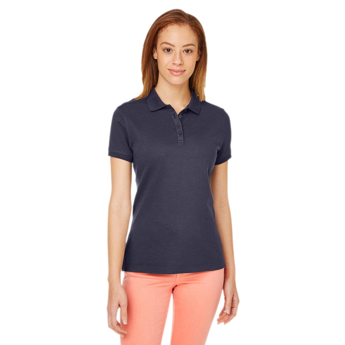 Black Polo Shirt - Devon & Jones - Moisture-Wicking