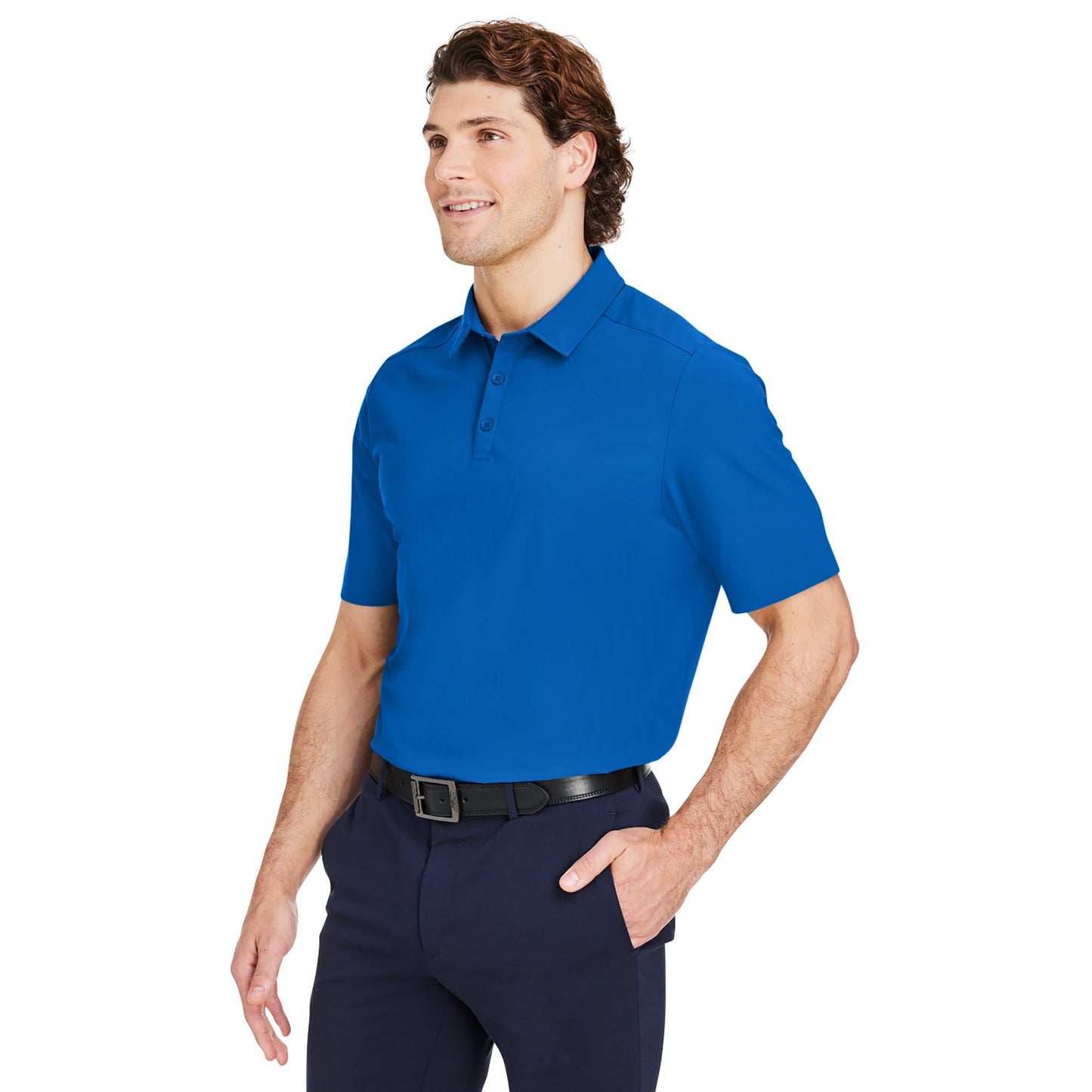 Black Polo Shirt - Devon & Jones - Performance Fabric