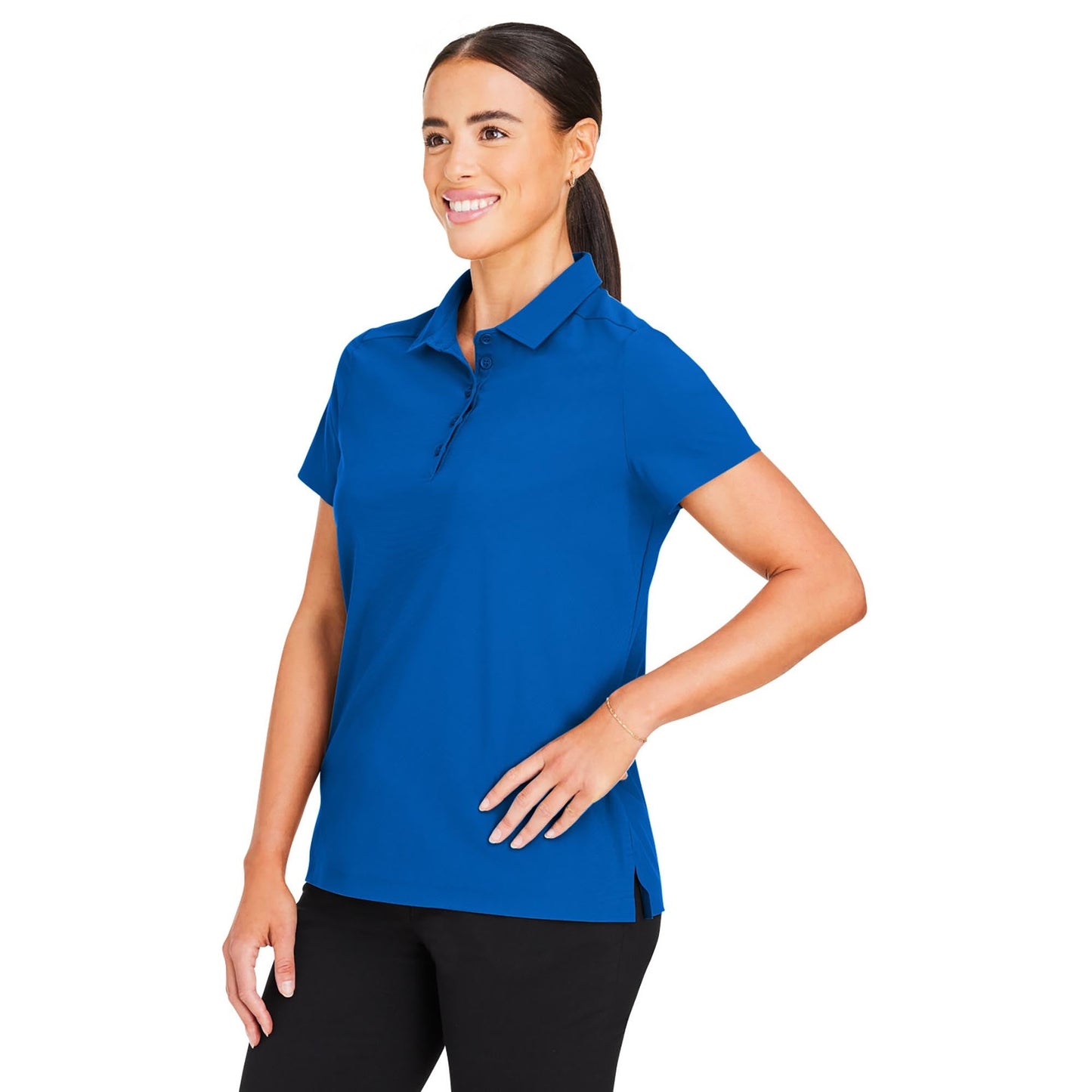 Black Polo Shirt - Devon & Jones - Performance Fabric